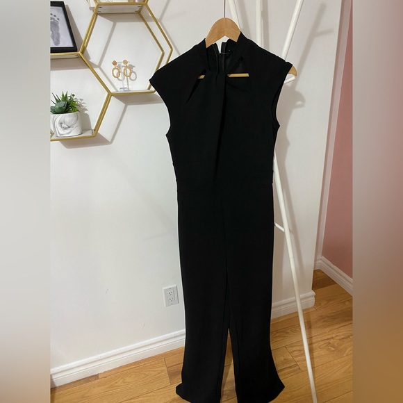 Black High Waist Jumpsuit - Picture 2 of 2